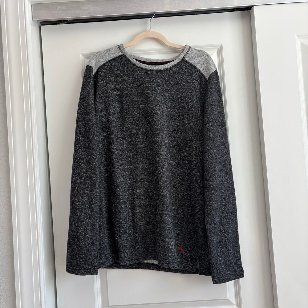 Tommy Bahama Men’s Crew Neck Gray Sweat Shirt Sz L Closet Staple Comfy Layering